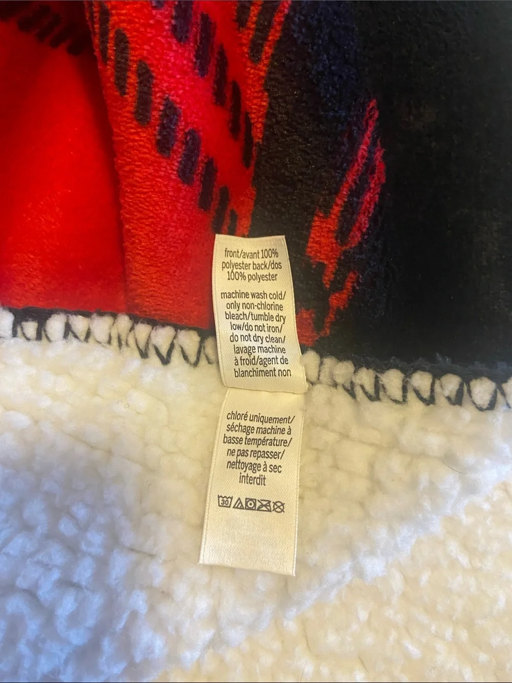 PINK Victoria's Secret Red and Black Plaid Throw Blanket